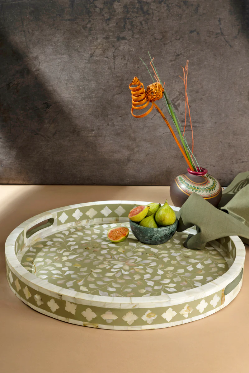 Mother Of Pearl Inlay Tray