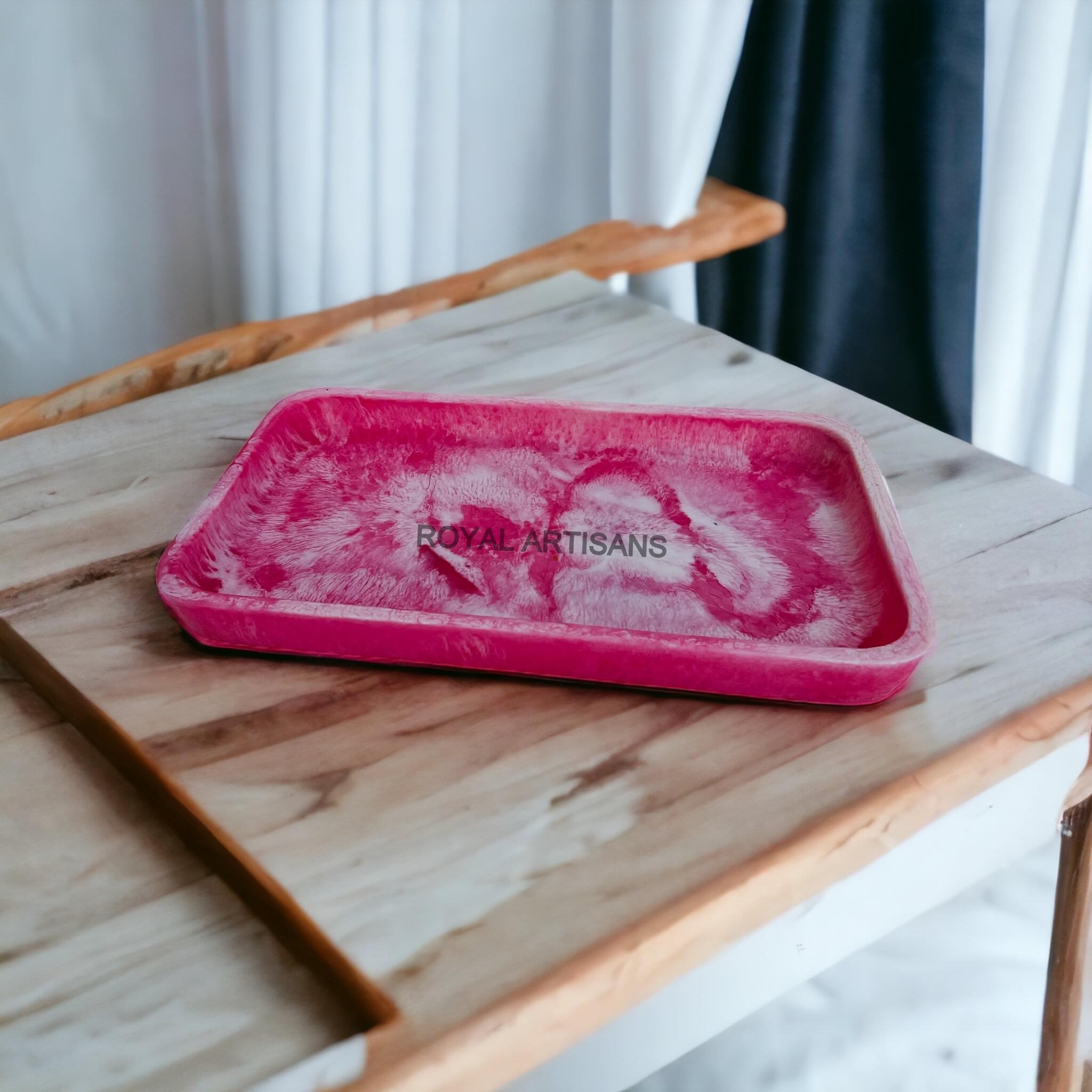 Marbel Resin Tray for Bathroom Jewelry Storage Tray